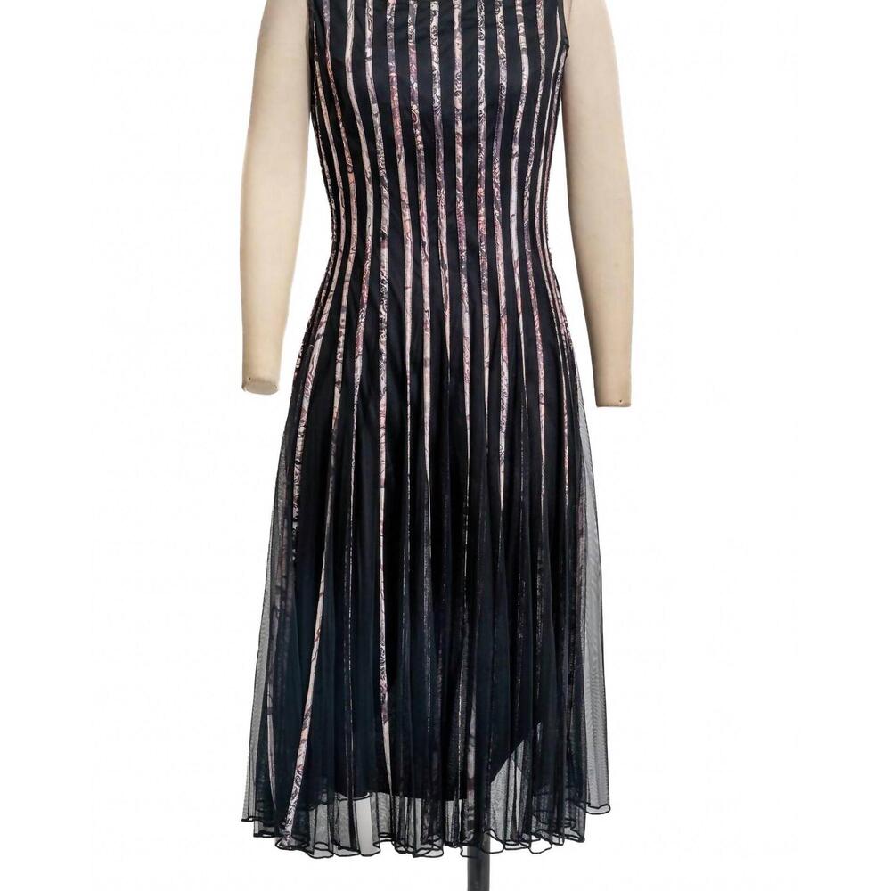 NEW MICHAEL K women's ribbed mesh sleeveless dress in brown